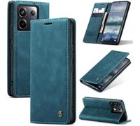 Xiaomi Note 13 Pro 5g Premium Leather Flip Case Cover With Card Slot And Stand Function - Blue-Green