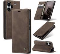Xiaomi Note 13 Pro Plus 5g Premium Leather Flip Case Cover With Card Slot And Stand Function - Coffee