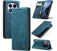 Xiaomi Note 14 Pro 4g Premium Leather Flip Case Cover With Card Slot And Stand Function - Blue-Green