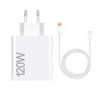 Xiaomi Pack Chargeur HyperCharge 120W + Câble USB-C | Compatible iPhone 15/16/17, Android, tablettes et USB-C. Idéal pour la maison, le bureau et les voyages