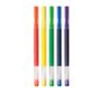 Pack de 5 Stylos Gel Haute Capacité - Pointe 0,5 mm - Haute Capacité - Séchage Rapide - Couleurs Assorties