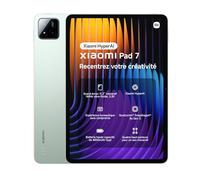 Xiaomi Pad 7, 11.2" Tablette, 8+256GB, Vert, 8850mAh Batterie, 45W Turbo Charging, Xiaomi HyperAI (Chargeur Non Inclus)(Version Française+2 Ans de Garantie)