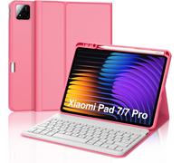 Xiaomi Pad 7/7 Pro 2025 Keyboard Case, Keyboard for Xiaomi Pad 7 Pro 11.2 Inch, French AZERTY Detachable Magnetic Bluetooth Keyboard with Pen Slot for Xiaomi Pad 7/7 Pro Tablet, Red