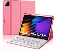 Xiaomi Pad 7/7 Pro 2025 Keyboard Case, Keyboard for Xiaomi Pad 7 Pro 11.2 Inch, French AZERTY Detachable Magnetic Bluetooth Keyboard with Pen Slot for Xiaomi Pad 7/7 Pro Tablet, Red