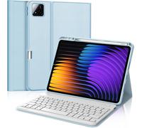 Xiaomi Pad 7/7 Pro Keyboard 11.2 Inch 2025, Xiaomi Pad 7/7 Pro Keyboard Cover, Rechargeable Detachable French AZERTY Keyboard for Xiaomi Pad 7/7 Pro 11.2 Inch 2025, Sky Blue