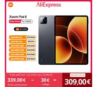 Xiaomi Pad 8 Tablette 128 Go/256 Go, Écran 11,2" 3,2K 144 Hz, Snapdragon 8s Gen 4, Caméra 13 MP, 9200 mAh, Dolby Atmos, Wi-Fi 7, Sans Chargeur Bleu
