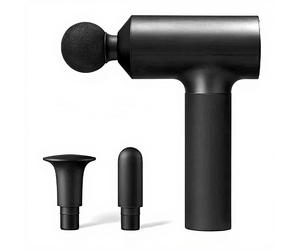 XIAOMI Pistolet de massage intelligent avec 3 vitesses, 3 têtes interchangeables, port de charge Type-C - Noir