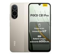 XIAOMI POCO C81 Pro Smartphone 4+256 Go Batterie 6000mAh - Or | Écran immersif 6,9" 120Hz, double caméra IA 13 Mpx, 1 an de garantie supplémentaire, chargeur non inclus