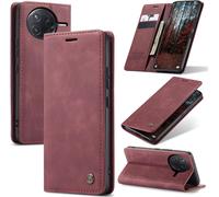 Xiaomi Poco F7 Ultra 5g Premium Leather Flip Case Cover With Card Slot And Stand Function - Burgundy