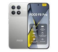 Xiaomi POCO F8 Pro, Smartphone 12+512 Go, écran AMOLED 6,59" 120 Hz, Triple caméra 50 MP avec téléobjectif 60 mm, Son signé Bose, Batterie 6210 mAh, Argent, Garantie 2 Ans, Chargeur Non Inclus.