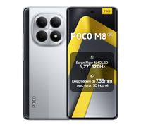 Xiaomi POCO M8, Smartphone 8+512 Go, Écran AMOLED FIow 120Hz de 6,77", Snapdragon® 6 Gen 3, Double caméra AI 50 Mpx, Design élégant incurvé en 3D, Argent, Garantie 2 Ans, Chargeur Non Inclus
