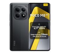 Xiaomi POCO M8, Smartphone 8+512 Go, Écran AMOLED FIow 120Hz de 6,77", Snapdragon® 6 Gen 3, Double caméra AI 50 Mpx, Design élégant incurvé en 3D, Noir, Garantie 2 Ans, Chargeur Non Inclus
