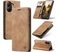 Xiaomi Poco X7 Pro 5g Case, Premium Leather Flip Case Cover With Card Slot And Stand Function For Xiaomi Poco X7 Pro 5g Brown
