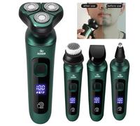 Xiaomi-Rasoir électrique aste USB, affichage numérique LED, rasoir flottant à trois têtes, lavage, couteau à barbe multifonction, nouveau 3-in-1