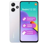 Xiaomi REDMI 12 5G M19 4 128GB Silver, Ecran de 6.8'', Smartphone Débloqué, Batterie mAh 5000, Mémoire ROM 128 GO,RAM 4 GO, Android 13, Processeur Snapdragon 4 Gen 2