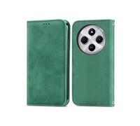 Xiaomi Redmi 14C Etui Pour Flip Simple Entreprise Etui En Cuir Portefeuille Couverture Rabotant Antichoc Vert