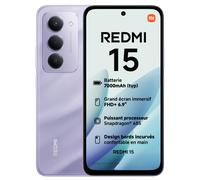 XIAOMI Redmi 15 - Smartphone Von 8 + 256GB, Violett, Bildschirm Von 6,9" 120Hz, procesador Snapdragon® 685, 50MP-Kamera, 7000mAh, Keine Ladegeräte enthalten