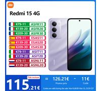 Xiaomi Redmi 15 4G,NFC,Snapdragon® 685,DotDisplay 6.9" FHD+,144 Hz,50 MP Caméra,Batterie 7000 mAh,IP64 Sandy Purple