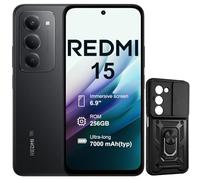 XIAOMI Redmi 15 Smartphone 5G, 8GB/256GB, 6.9" Confortable pour Les Yeux,Pouces Batterie 7000 mAh, Charge Rapide 33 W et Charge inversée 18 W, Coque Inclus (Noir)