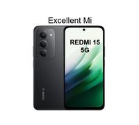 XIAOMI REDMI 15 Smartphone 5G de 8Go RAM 256Go ROM Noir - EU Version - vendu par Excellent Mi - Chargeur non inclus