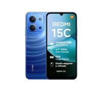 Xiaomi Redmi 15C - Smartphone da 4 + 128GB, Luz de LUN Azzurra, Schermo da 6.9" 120Hz, MediaTek Helio G81-Ultr, Fotocamera da 50MP, 6000mAh, Ne Comprend Pas la Batterie chargée