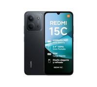 Xiaomi Redmi 15C - Smartphone da 4 + 128GB, Nero Medianoch, Schermo da 6.9" 120Hz, MediaTek Helio G81-Ultr, Fotocamera da 50MP, 6000mAh, Ne Comprend Pas la Batterie chargée