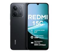 XIAOMI Redmi 15C Smartphone 2025, 4Go RAM 256 Go ROM (Nior), Triple caméra arrière de 50MP avec IA, Écran 6,9 Pouces Batterie 6000 mAh, Affichage de Soins oculaires 120 Hz,(Pas de Chargeur Inclus)