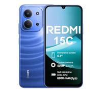 XIAOMI Redmi 15C Smartphone 2025, 4Go RAM 256 Go ROM (Bleu), Triple caméra arrière de 50MP avec IA, Écran 6,9 Pouces Batterie 6000 mAh, Affichage de Soins oculaires 120 Hz,(Pas de Chargeur Inclus)