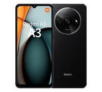 Xiaomi Redmi A3 Smartphone 4 Go + 128 Go, 5000 mAh, taux de rafraîchissement 90 Hz, écran de 6,71 pouces, noir