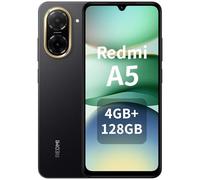 Xiaomi Redmi A5 Smartphone 4 Go + 128 Go, batterie 5200 mAh, processeur Octa-Core, double appareil photo Al 32 MP, écran de 6,88 pouces, empreintes digitales et déverrouillage du visage, noir