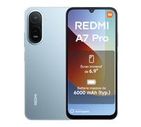 XIAOMI REDMI A7 Pro, Smartphone 4+128Go, Écran immersif de 6,9", Batterie 6000mAh, Processeur Octa-Core, Double Appareil Photo IA 13Mpx, Bleu, 1 an de Garantie supplémentaire, Chargeur Non Inclus