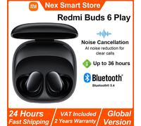Xiaomi Redmi Buds 6 Play écouteur Bluetooth sans fil, réduction du bruit AI, écouteurs sans fil à commande tactile, longue Endurance BT5.4 Blanc - Version mondiale - NOUVEAU