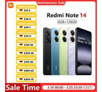 Xiaomi Redmi Note 14 16,9 cm (6.67") Double SIM hybride 4G USB Type-C 6 Go 128 Go 5500 mAh Bleu