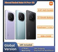 Xiaomi Redmi Note 14 Pro+ 5G Snapdragon ® 7s Gen 3 IP68 Résistant à l'eau et à la poussière Écran AMOLED 6,67 pouces 1,5K 120Hz 5110mAh 120W Appareil photo 200MP Lavender Purple