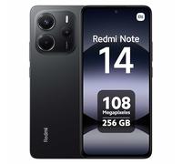 Xiaomi Redmi Note 14 Smartphone, 8+256Go, Noir, Système de caméra AI 108MP, Batterie de 5500mAh, Affichage de Soins oculaires 120 Hz, fonctionnalités AI (Pas de Chargeur Inclus)