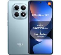 XIAOMI Redmi Note 15 5G 8+256 Go - Design Ultra-Fin, étanchéité IP66, Appareil Photo 108 MP, écran FHD+ de 6,77 Pouces, Bleu Glacier