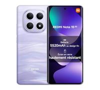 Xiaomi REDMI Note 15 5G, Smartphone 8+256Go, Design Ultra Fin, Résistance à l'eau IP65, Appareil Photo Ultra-Net 108 Mpx, Écran FHD+ 6,77", Violet, Garantie 2 Ans, Chargeur Non Inclus