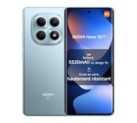 Xiaomi REDMI Note 15 5G, Smartphone 8+256Go, Design Ultra Fin, Résistance à l'eau IP65, Appareil Photo Ultra-Net 108 Mpx, Écran FHD+ 6,77", Bleu, Garantie 2 Ans, Chargeur Non Inclus