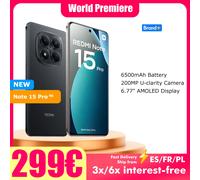 Xiaomi Redmi Note 15 Pro 4G Global NFC MediaTek Helio G200 Ultra Appareil photo 200MP Dolby Atmos ® Black