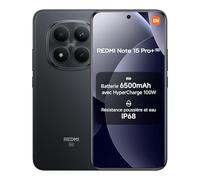 Xiaomi Redmi Note 15 Pro+ 5G, Smartphone 12+512 Go, Batterie Massive de 6500 mAh, IP66/IP68, Nouvel Appareil Photo 200 MP, écran AMOLED 1.5K de 6,83 Pouces, Noir, Garantie 2 Ans, Chargeur Non Inclus