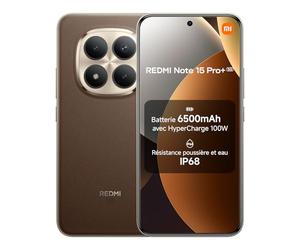 Xiaomi Redmi Note 15 Pro+ 5G, Smartphone 12+512 Go, Batterie Massive de 6500 mAh, IP66/IP68, Nouvel Appareil Photo 200 MP, écran AMOLED 1.5K de 6,83 Pouces, Marron Moka, Garantie 2 Ans