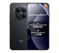 Xiaomi Redmi Note 15 Pro 5G, Smartphone 12+512 Go, Batterie Massive de 6580 mAh, IP66/IP68, Nouvel Appareil Photo 200 MP, écran AMOLED 1.5K de 6,83 Pouces, Noir, Garantie 2 Ans, Chargeur Non Inclus