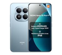 Xiaomi Redmi Note 15 Pro+ 5G, Smartphone 8+256 Go, Batterie Massive de 6500 mAh, IP66/IP68, Nouvel Appareil Photo 200 MP, écran AMOLED 1.5K de 6,83 Pouces, Bleu Glacier, Garantie 2 Ans