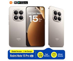 Xiaomi Redmi Note 15 Pro 5G Version Européenne 256GB/512GB AMOLED 6,83" 1.5K 120Hz Dimensity 7400-Ultra 200MP NFC IP68 Noir