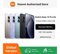 Xiaomi Redmi Note 15 Pro 5G Version Globale MediaTek Dimensity 7400-Ultra Écran AMOLED 6,83 pouces Appareil photo principal 200MP Glacier Blue