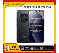 Xiaomi Redmi Note 15 Pro+ 5G Version Globale Snapdragon 7s Gen 4 NFC Batterie Monstre 6500mAh Écran AMOLED CrystalRes 6,83 pouces Smartphone noir