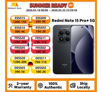 Xiaomi Redmi Note 15 Pro Plus 5G,NFC,Écran AMOLED CrystalRes 1.5K de 6.83 pouces,120 Hz,Caméra 200 MP,Batterie de 6500 mAh,IP68 Black