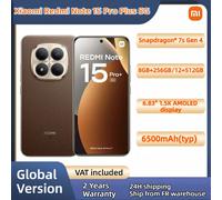 Xiaomi Redmi Note 15 Pro Plus 5G Version Globale Snapdragon ® 7s Gen 4 NFC 6,83 pouces 1,5K AMOLED 200MP caméra principale 6500mAh 100W fast charging 120Hz REDMI Note 15 Pro Plus 5G Black