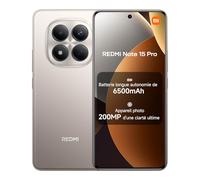 Xiaomi REDMI Note 15 Pro, Smartphone 8+256Go, Batterie Longue autonomie 6500mAh, Appareil Photo 200 Mpx, Résistance à l'eau IP65, Écran AMOLED FHD+ 6,77", Gris Titane, Garantie 2 Ans