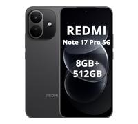 XIAOMI Redmi Note 17 Pro 5G, Smartphone 8+ 512 Go, batterie massive de 8340 mAh, IP66/IP68, nouvelle caméra 50 MP, écran AMOLED 1,5 K de 6,83", noir, chargeur non inclus